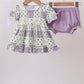 Purple Floral Bloomer Set
