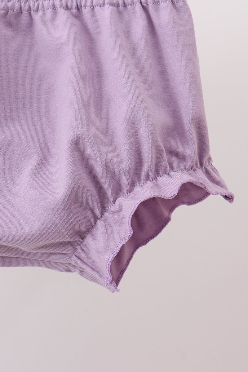 Purple Floral Bloomer Set