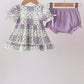 Purple Floral Bloomer Set