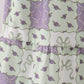 Purple Floral Smocked Women Dress
