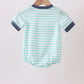 Blue stripe under the sea Embroidered Bubble