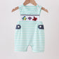 Blue stripe under the sea Embroidered Jon Jon