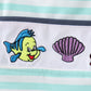 Blue stripe under the sea Embroidered Jon Jon