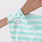 Blue stripe under the sea Embroidered Jon Jon