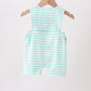 Blue stripe under the sea Embroidered Jon Jon