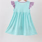 Blue under the sea Embroidered Dress
