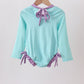 Blue under the sea Embroidered UPF Rashguard