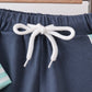 Blue Stripe under the sea Embroidered Set