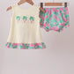 Palm Tree Embroidered Bloomer Set