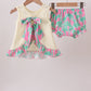 Palm Tree Embroidered Bloomer Set
