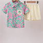 Palm Tree Embroidered Set