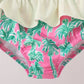 Palm Tree Smocked UPF Swim Set