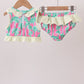 Palm Tree Smocked UPF Swim Set