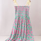 Palm Tree Smocked Women Dress