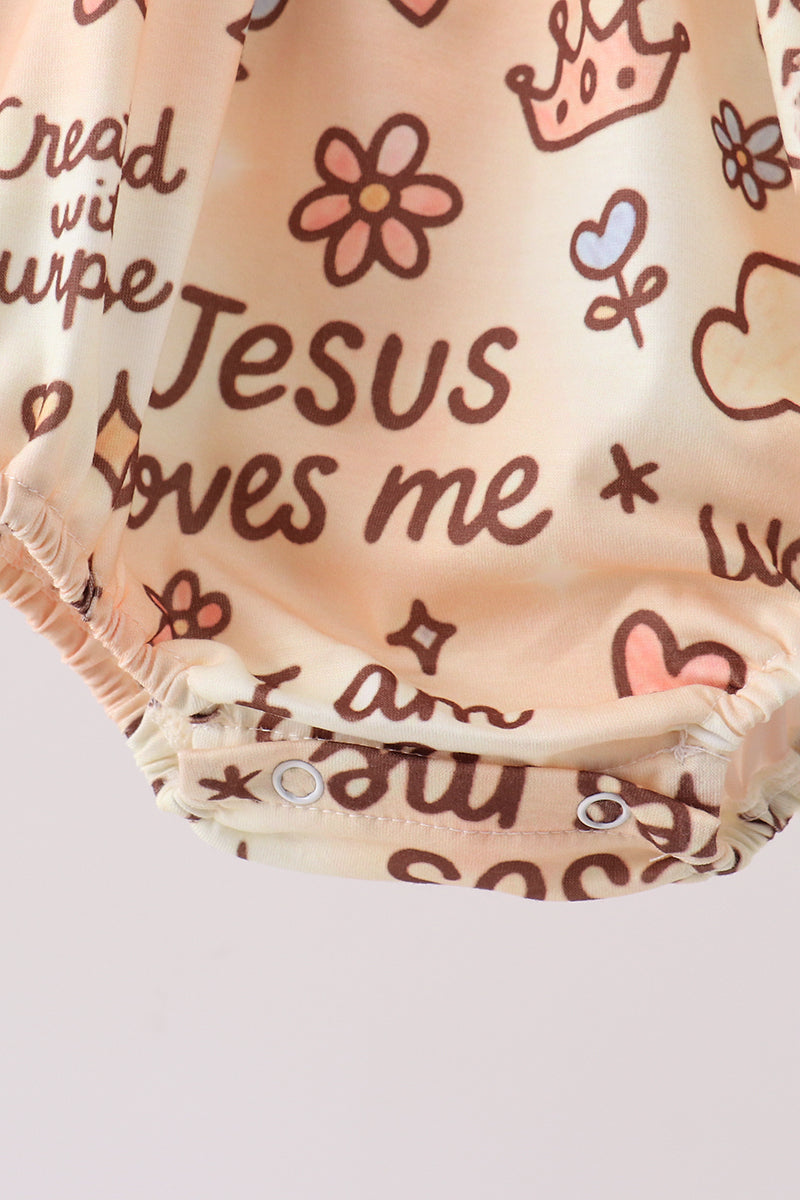 Child of God Smocked Ruffle Bubble
