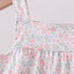 Blue Floral Print Ruffle Bloomer Set
