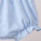 Blue Floral Print Ruffle Bloomer Set