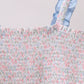 Blue Floral Smocked Mom Tiered Dress