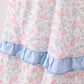 Blue Floral Smocked Mom Tiered Dress