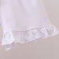 Khaki Puppy Smocked Ruffle Shorts Set