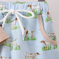 Khaki Puppy Embroidered Shorts Set
