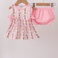 Pink Garden Ruffle Bloomer Set