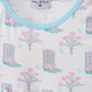 Blue Boots Print Bloomer Set