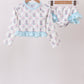 Blue Boots Ruffle Rashguard Set