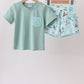 Green Duck Pocket Shorts Set