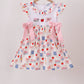 Pink Apple Embroidered Dress