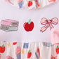 Pink Apple Embroidered Dress