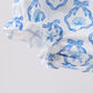 Blue Shells Embroidered Ruffle Bubble