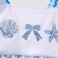 Blue Shells Embroidered Dress