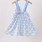 Blue Shells Embroidered Dress