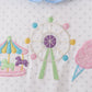 Blue Carousel Embroidered Bloomer Set