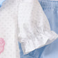 Blue Carousel Embroidered Bloomer Set