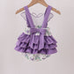 Purple Butterfly Applique Ruffle Bubble