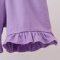 Purple Butterfly Applique Shorts Set