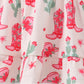 Pink Boots Smocked Bloomer Set