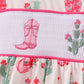 Pink Boots Smocked Dress