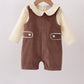 Brown Corduroy Jon Jon Set