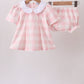 Pink Gingham Bloomer Set