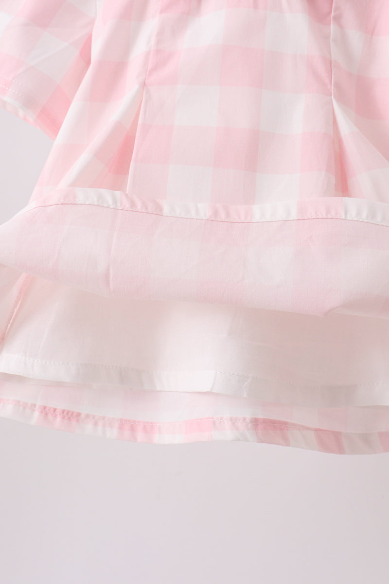 Pink Gingham Bloomer Set