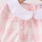 Pink gingham button bubble