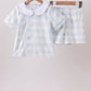 Blue Gingham Shorts Set