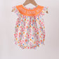 Coral Jesus Loves me Embroidered Floral Bubble