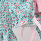Green Floral Smocked Swimsuit
