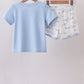 Blue Shark Print Shorts Set
