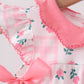 Pink Floral Ruffle Bubble