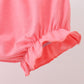 Pink Floral Ruffle Bloomer Set